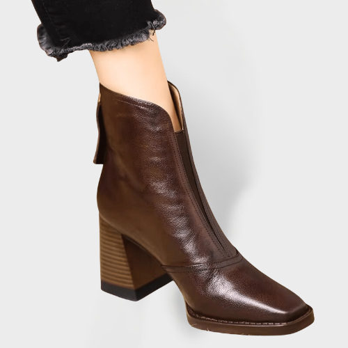 Harper | Elegant Block-Heel Ankle Boots