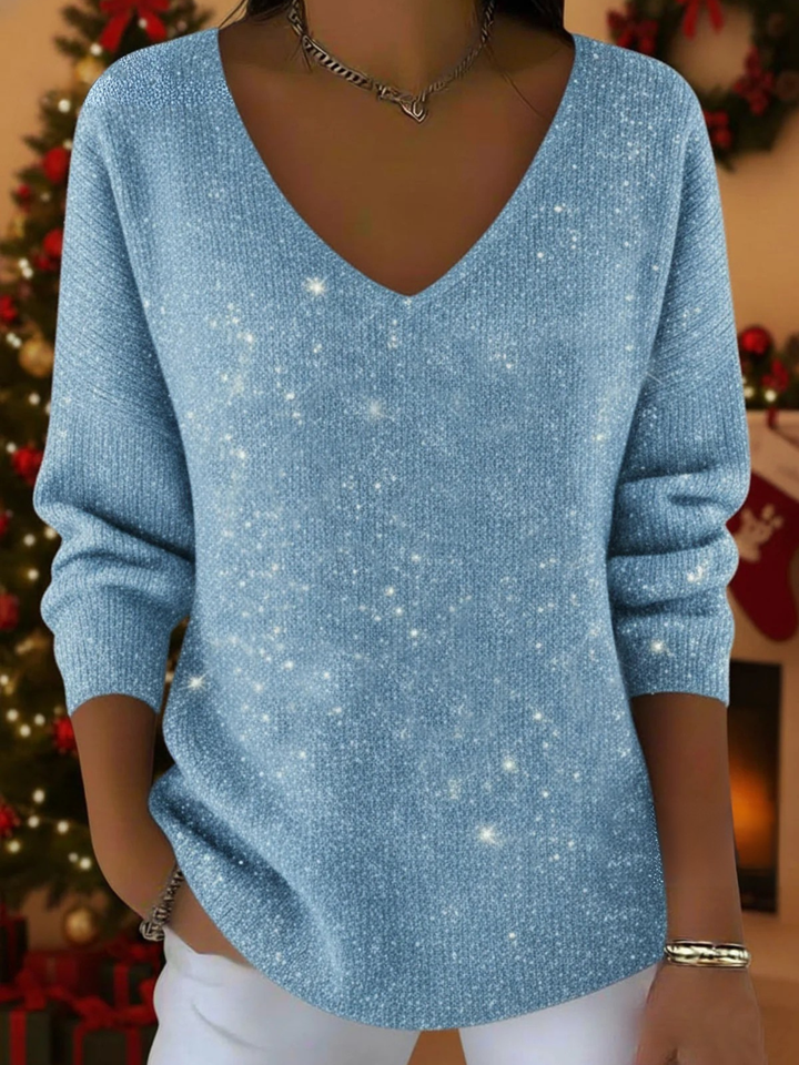 Ayla | Festive Women's V-Neck Jumper