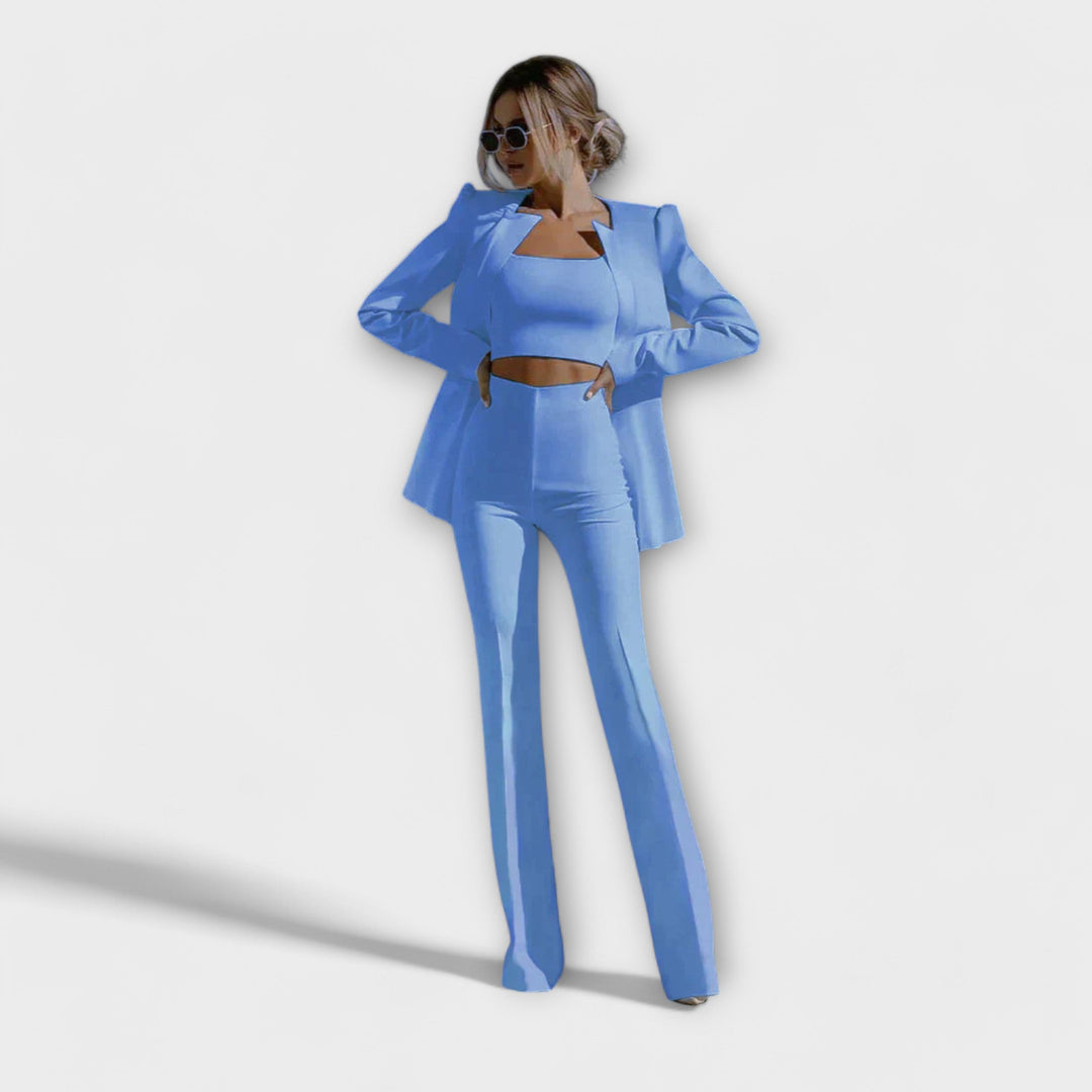 Selina - Stylish 3-Piece Set (Blazer, Top, Trousers)