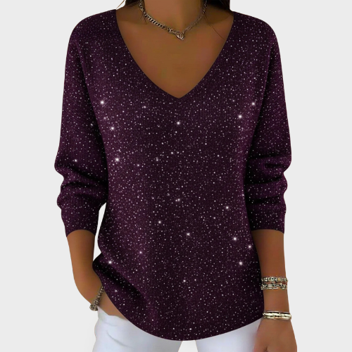 Ayla | Festive Women's V-Neck Jumper