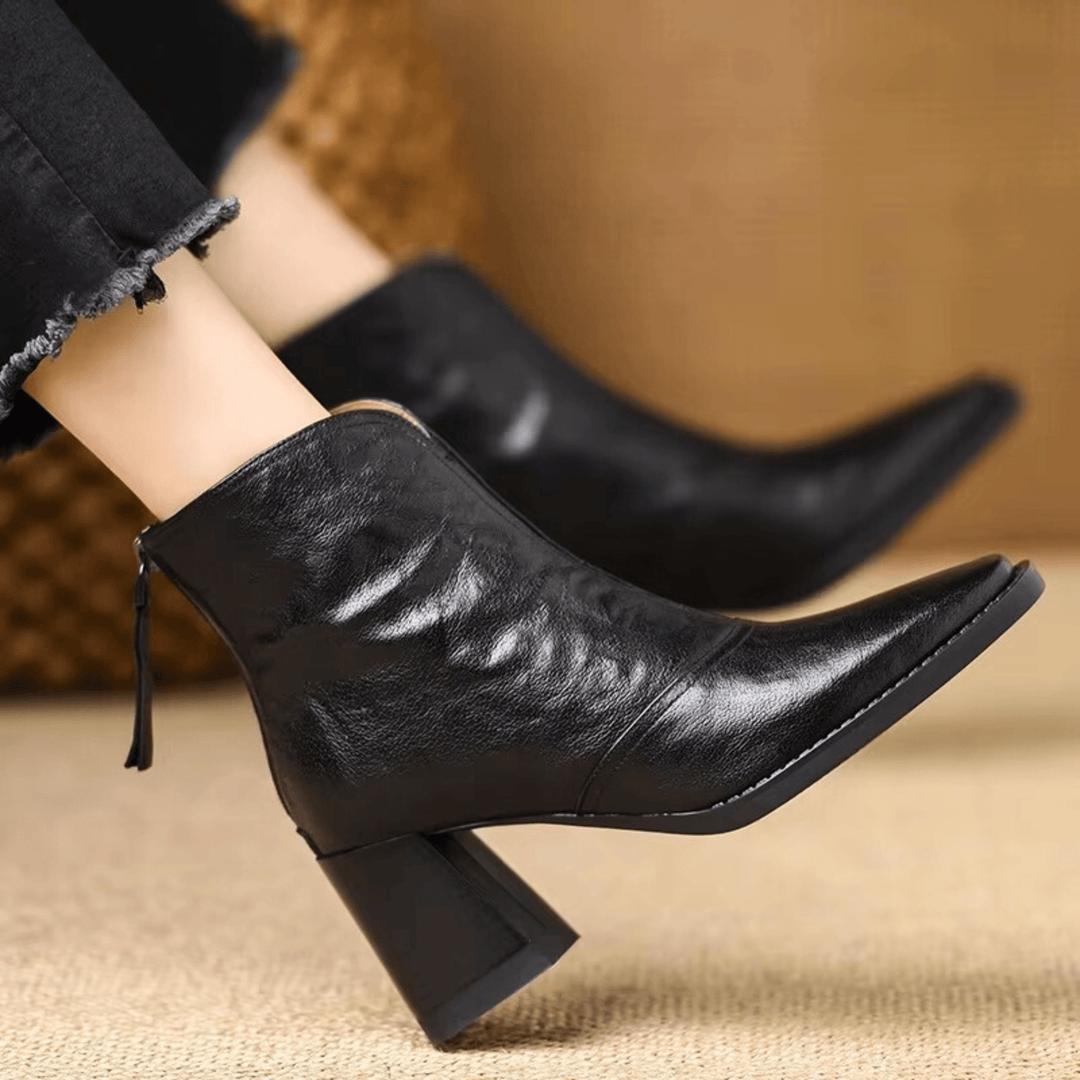 Harper | Elegant Block-Heel Ankle Boots