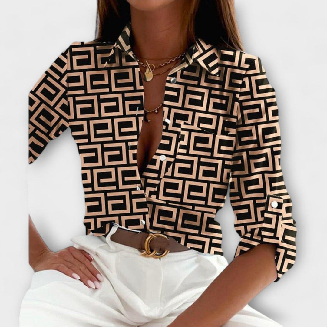 Blouse with Classic Collar